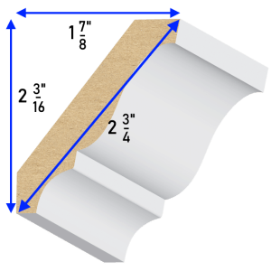 Colonial MDF Crown Moulding 9/16" x 2-3/4" - MouldingBase